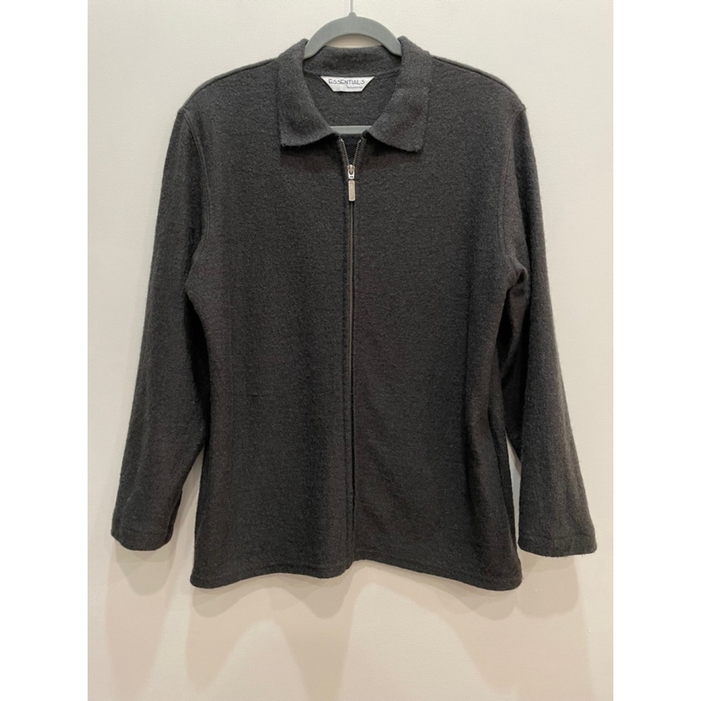 Essentials by Koret Vintage Wool Zip Up Collared Jacket Cardigan Women’s Medium